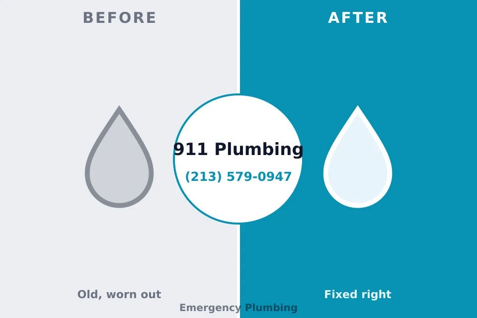 Before and after: plumbing company Rio Bravo, TX
